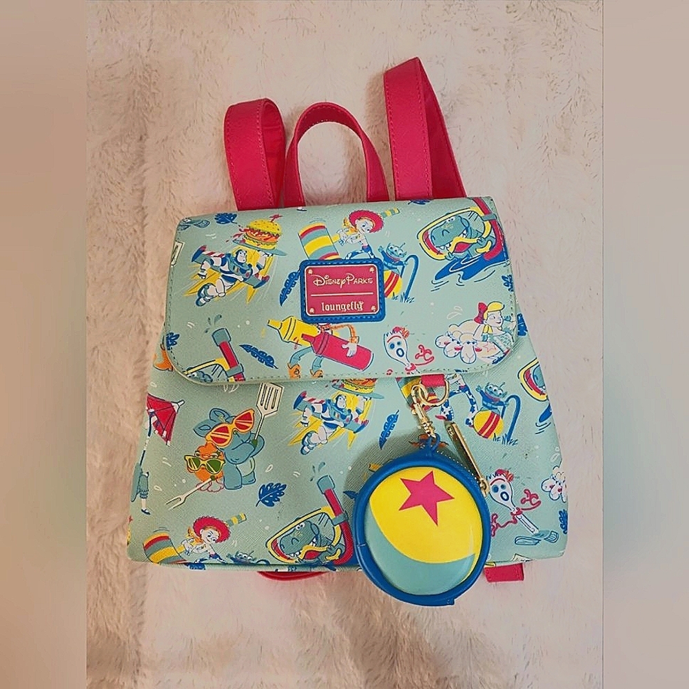 2023 Loungfly Disney Toy Story Summer Splash Mini Backpack & Coin Purse
